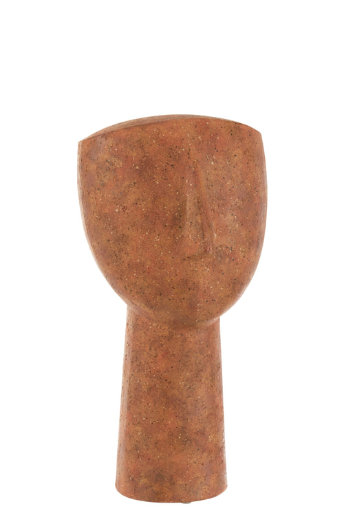 J-Line decoratie Figuur Leo - polyresin - terracotta