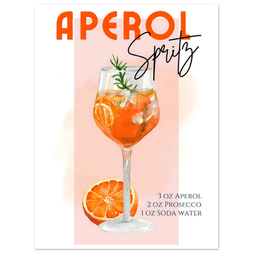 Artfulprints  Aperol Spritz - Pink   poster 30x40 cm - vtwonen shop