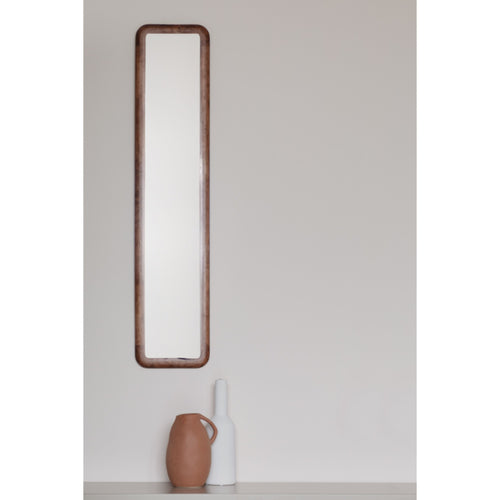 Housecraft Living Nyko Spiegel/ Wandspiegel Rechthoekig Hout 120x26 cm (M) Bruin - vtwonen shop