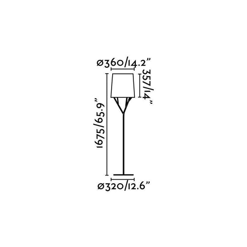 Faro Tree - 1 Light Vloerlamp Zwart, E27