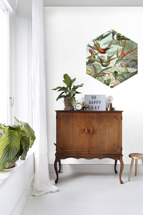 ESTAhome muursticker vogels tropisch junglegroen - 70 x 81 cm - 158999 - vtwonen shop