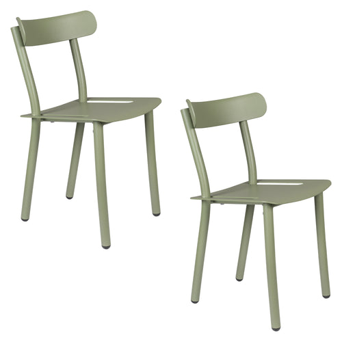 Zuiver Friday Tuinstoelen Stapelbaar Groen - Set van 2 - vtwonen shop