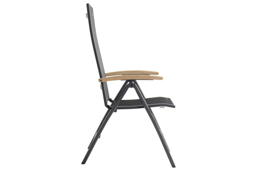 Hartman Tuinstoel Troy - Teak Antraciet - Verstelbaar - vtwonen shop