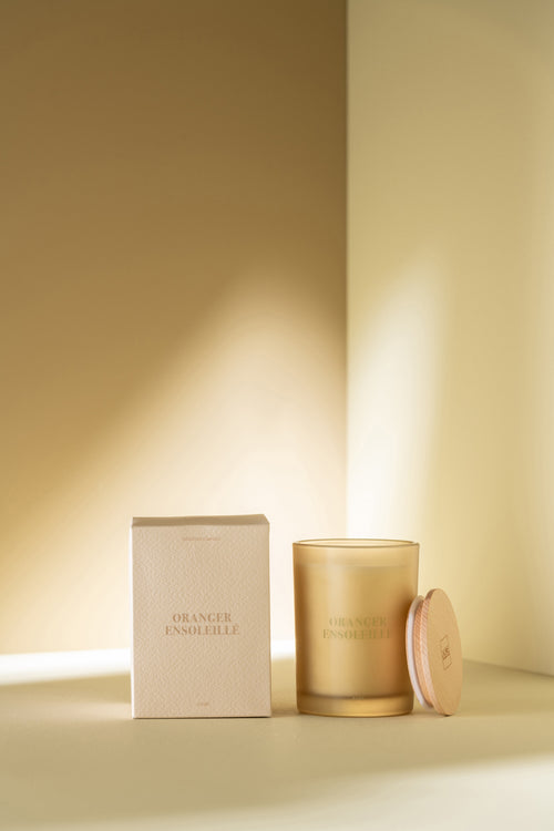 J-Line geurkaars Accords Essentiels - Oranger Ensoleillé - geel - 38U - vtwonen shop