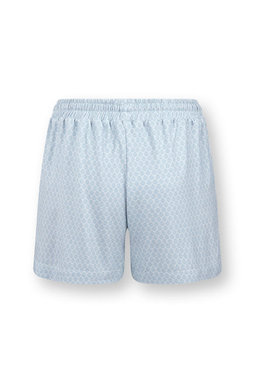 Pip Studio - Bob Pyjama Korte Broek Dames - Thousand Leaves - Lichtblauw - L