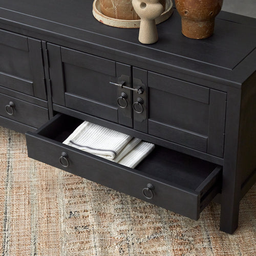 Tikamoon Wengé tv-meubel 140 cm - Zwart - vtwonen shop