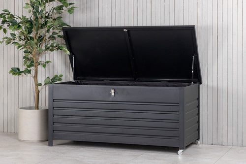 Rebellenclub Opbergbox kussen Malva - 130 x 60 cm - Zwart