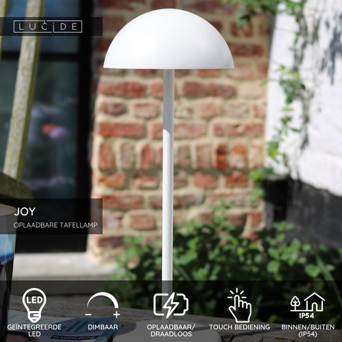 Lucide tafellamp JOY - Geïntegreerde LED - Wit
