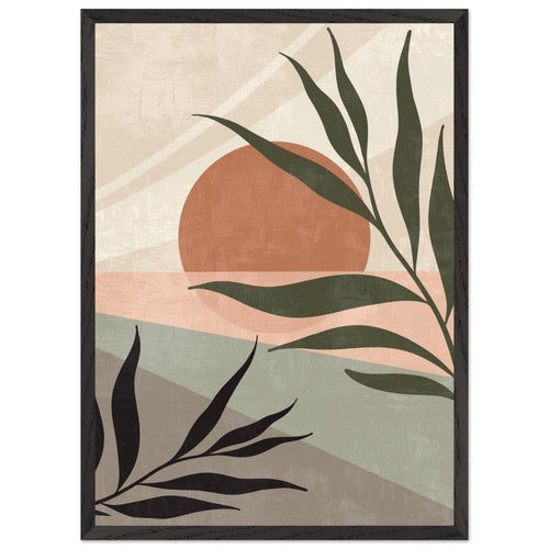 Artfulprints Poster met Lijst Boho – Earth tones   - 50x70 cm - beige