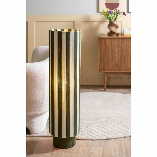 Leitmotiv vloerlamp Vienna Stripes - groen - Ø28cm