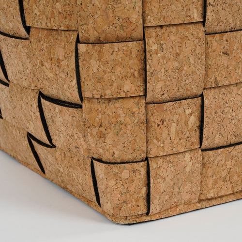 Mica Decorations Opbergmand - Set van 3 - L40 x B30 x H30 cm - Kurk/Vilt - Bruin - vtwonen shop