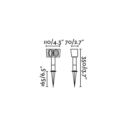 Faro Garten-1 - Outdoor Plug On Spike Zwart IP44
