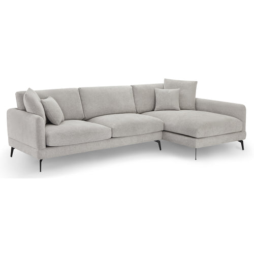 Furnhouse chaise longue bank rechts Maggie - Grijs - Stof - 95x290x90
