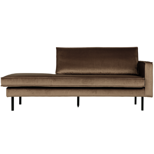 BePureHome daybed rechts Rodeo - Velvet - Taupe - 85x203x86 - vtwonen shop