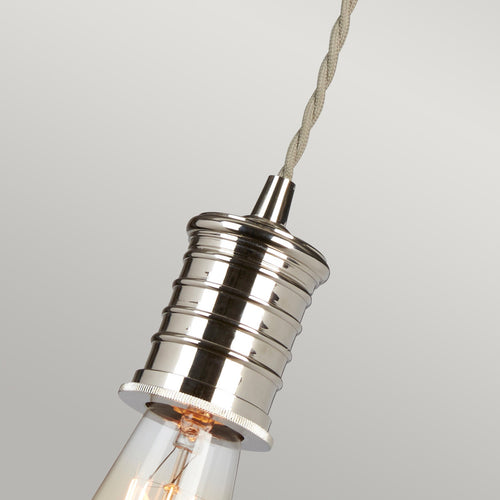 Elstead Douille - 1-lichts plafondlamp gepolijst nikkel, E27