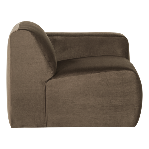 WOOOD 1-zits bank arm rechts Mojo Base - Velvet - Taupe - 74x105x97