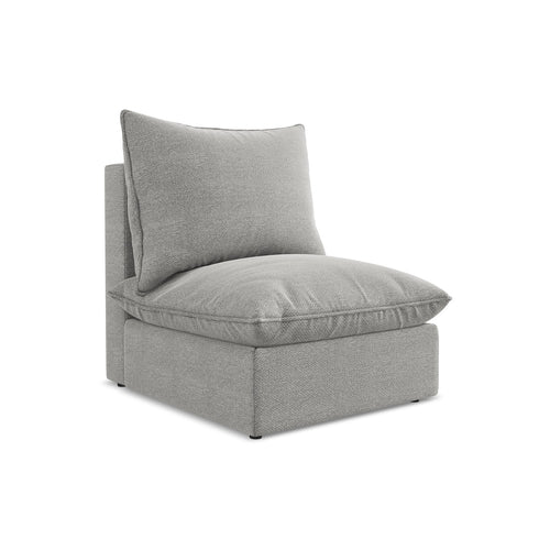 LaMiaSofa Bankmodule midden Ravenna - bouclé - lichtgrijs - 75x90x77