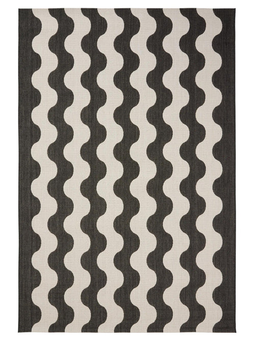 benuta binnen- en buitenkleed Metro - zwart/wit - 200x290 cm
