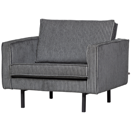 BePureHome fauteuil Rodeo - Streep - Zwart/Grijs - 85x105x86 cm - vtwonen shop