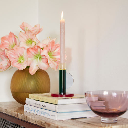 Hübsch vazen Molecule - glas - ø20xh19, ø15xh30cm - vtwonen shop