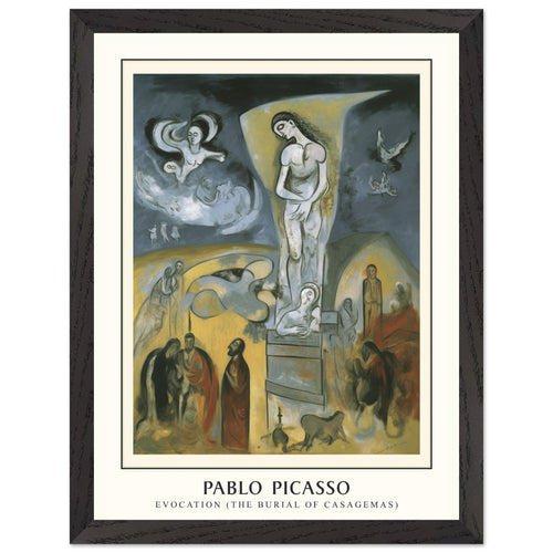 Artfulprints Poster met Lijst Pablo Picasso - Evocation   - 30x40 cm - Meerkleurig