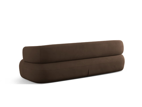 Micadoni Bank Jenny 4-zits, flueel chocolade - 90x226x73cm