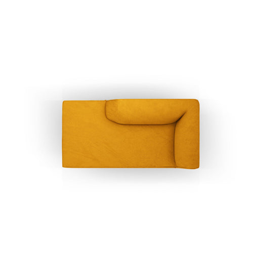 Cosmopolitan Design - Linker meridiaan Siena ribfluwelen geel - 181x93x69cm