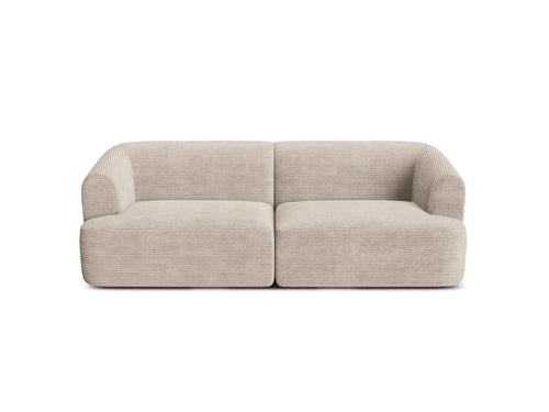 Cosmopolitan Design Modulaire bank Campi 3-zits, ribfluwelen cappuccino - 90x220x70cm
