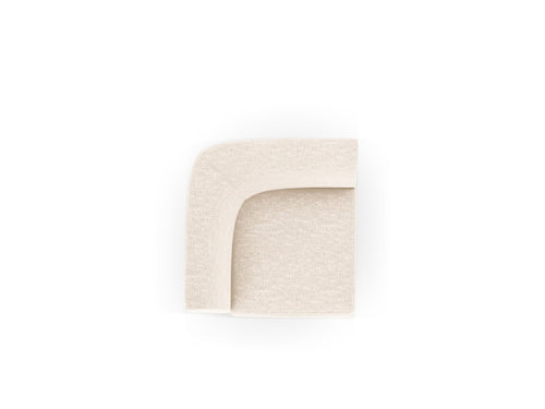 Micadoni Hoekmodule Miley structurele stof ivoor - 90x90x70cm