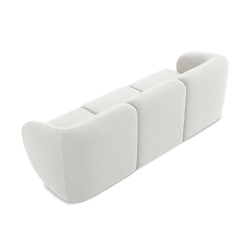 LaMiaSofa 3-zits bank Cervo - bouclé - wit - 244x94x75
