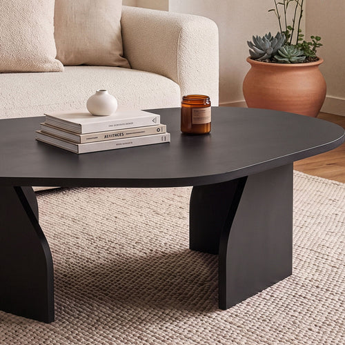 Calicosy - ROCK Salontafel met brede poten - Steen - 60x100x35 cm