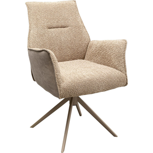 Kare Design Draaistoel met armleuningen Liverpool beige - vtwonen shop