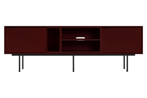 noo.ma Mod TV-meubel 189x42x61 cm - Deep Beet Burgundy, flexibel opbergsysteem