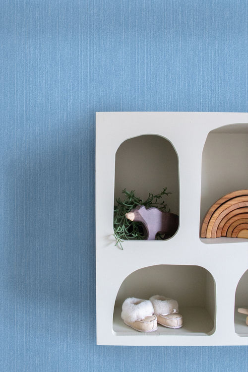 ESTAhome behang denim structuur blauw - 53 cm x 10.05 m - 148605