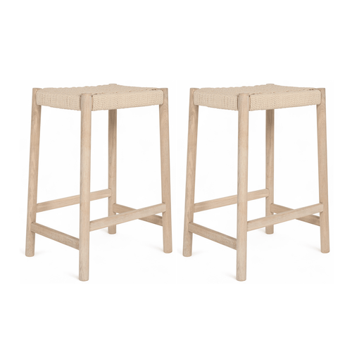 Furnhouse barkruk Ida - Witte olie - Set van 2