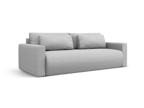 Cosmopolitan Design Slaapbank met opbergdoos Belfast 3-zits, structurele stof lichtgrijs - 105x238x84cm