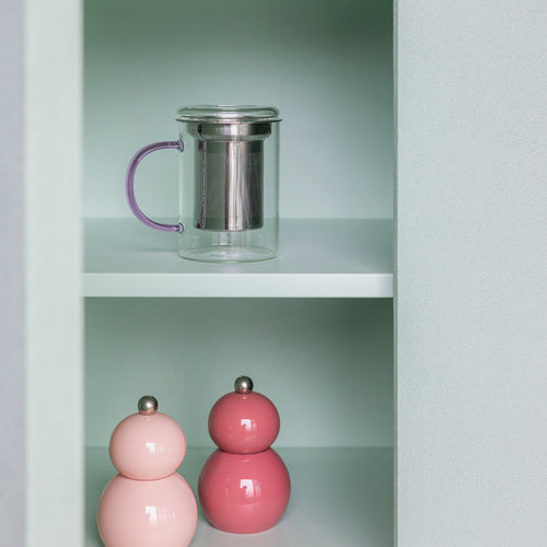 Ona - Theebeker 43cl met filter en deksel paars Liv