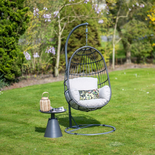 Garden Impressions Hangstoel Esmee swing egg - donker grijs
