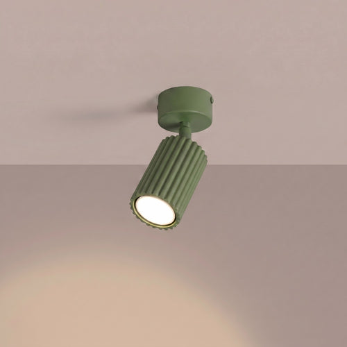 Sollux Lighting Plafondlamp KARBON 1 olijfgroen - 7x7x18cm