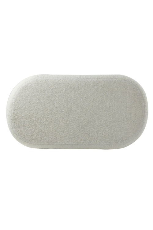 Light & Living poef Lyall - wit - 80x40x45cm