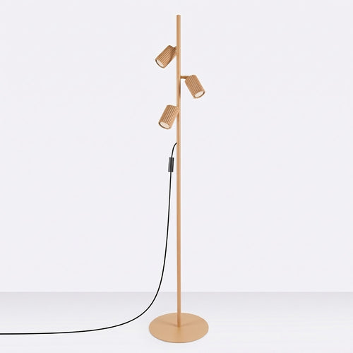 Sollux Lighting Vloerlamp KARBON 3 goud - 30x30x155cm