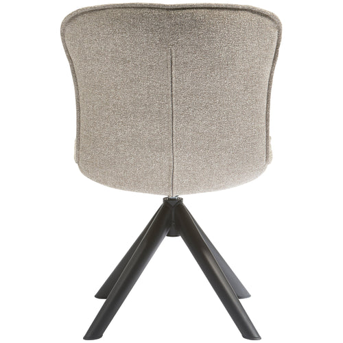 WOOOD draaibare eetkamerstoelen Nika - Polyester - Taupe - Set van 2 - vtwonen shop