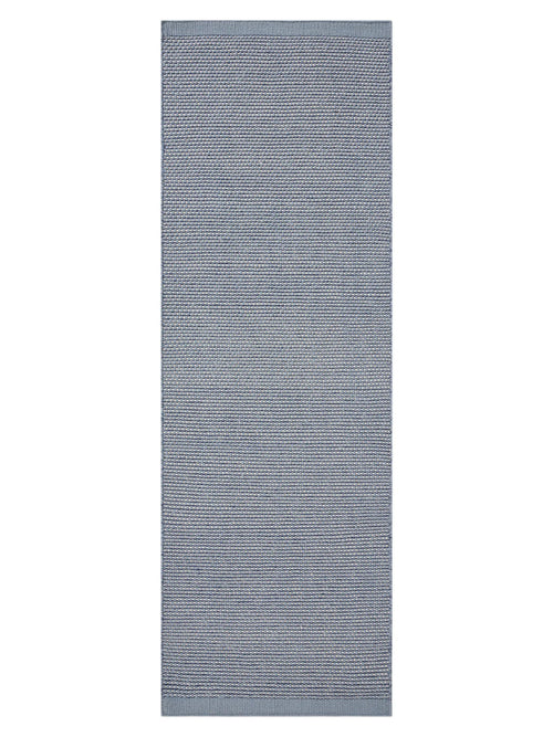 benuta wollen loper Rocco - blauw - 80x250 cm