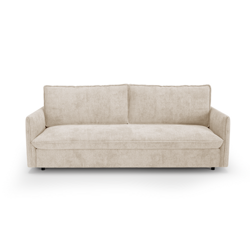 Premium Interiors - Snel uitklapbare slaapbank AVA - kruisweefsel crème 198cm