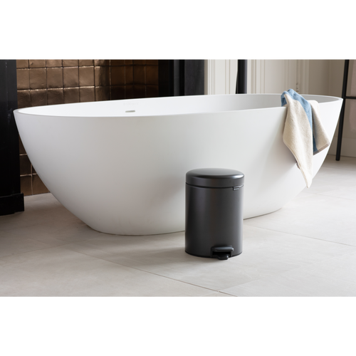 Brabantia NewIcon Pedaalemmer, 5 liter, kunststof binnenemmer - Confident Grey