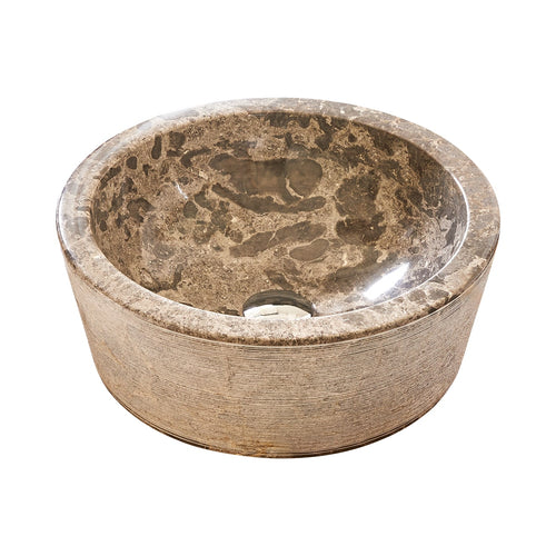 Tikamoon Marmeren waskom in grey ∅ 40 cm - Grijs