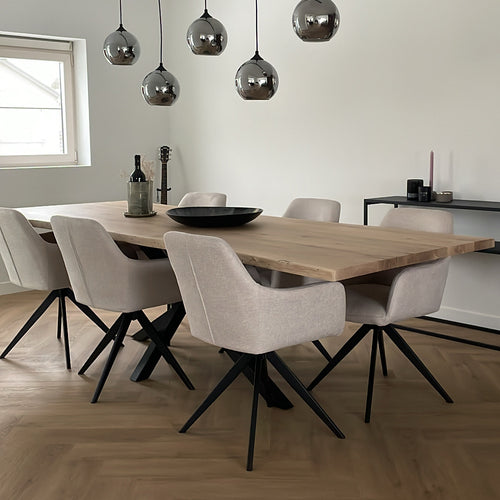 Kick draaistoel Tom Texture - Champagne - vtwonen shop