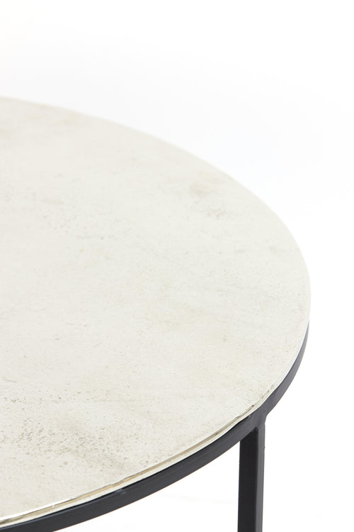 Light & Living salontafel THIZAS - Ø75x41cm - zilver - Set van 2 - vtwonen shop