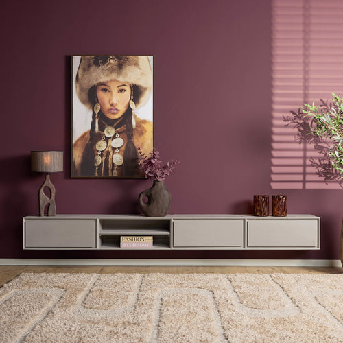 Starfurn Tv-meubel Ambiance - Zwevend - Taupe Hout - 280x35x30cm