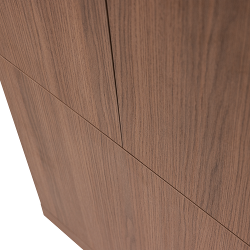 WOOOD smalle opbergkast Build - Walnoot Fineer - Bruin - 215x54x41